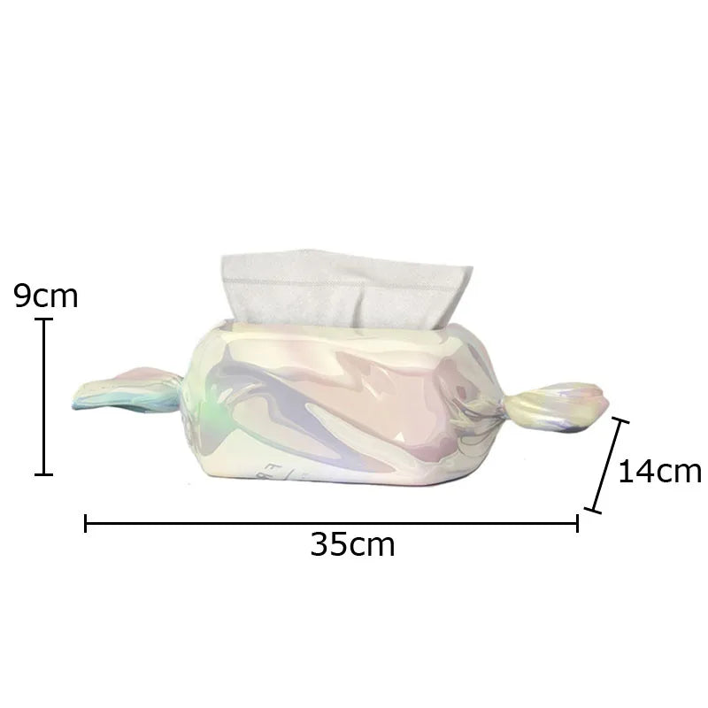 DecorBites™ Candy-Shaped Ceramic Tissue Box Holder - Modern Home Decor