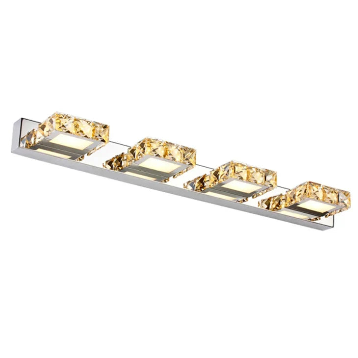 DecorBites™ Crystal LED Mirror Light: Modern Bathroom Wall Sconce Stainless Steel Lighting Fixtures