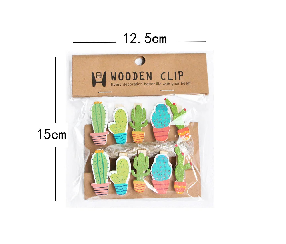 DecorBites™ 50-Piece Mini Wooden Clips for Photos Crafts, 25mm Small Clothespin Decoration
