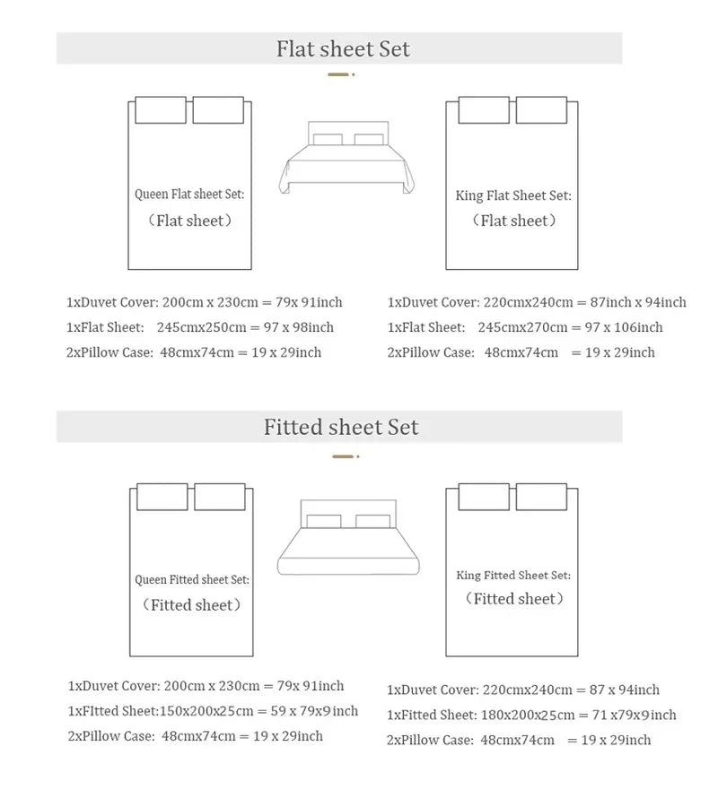 DecorBites™ Light Luxury Lyocell Cotton Bedding Set: Soft Silky Sleep Naked Duvet, Sheet & Pillowcases