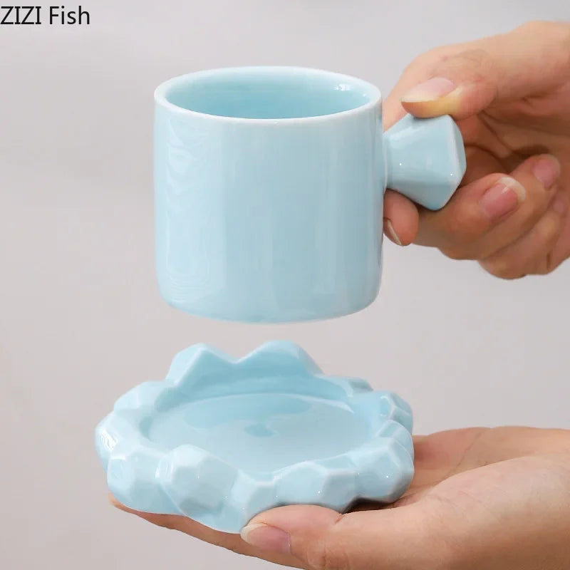DecorBites™ Diamond Porcelain Coffee Mug Set
