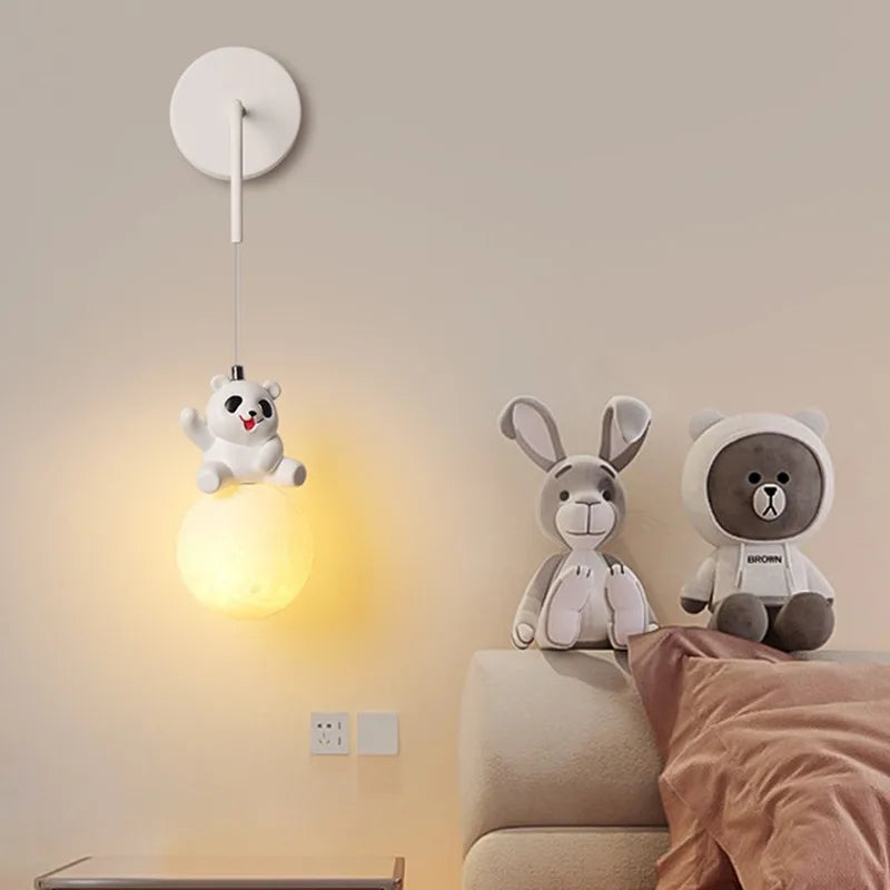 DecorBites™ Bear Bedroom Wall Lamp: Modern Chandelier for Living Room, Study & Dining Room
