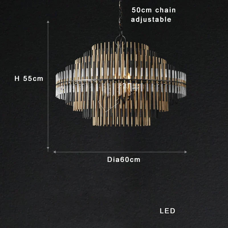 DecorBites™ Brass Glass Ceiling Chandelier: Elegant Lighting for Luxurious Living Spaces