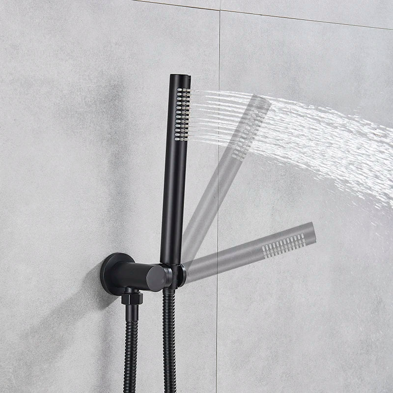 DecorBites™ Dual Handle Bathtub Faucet Set with Hand Sprayer and Wall Mount Spout