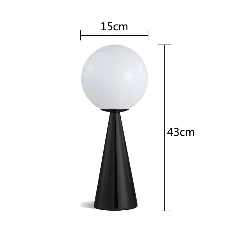 DecorBites™ Cone Glass Table Lamp for Bedside Art, Bar, Cafe, and Living Room Decor
