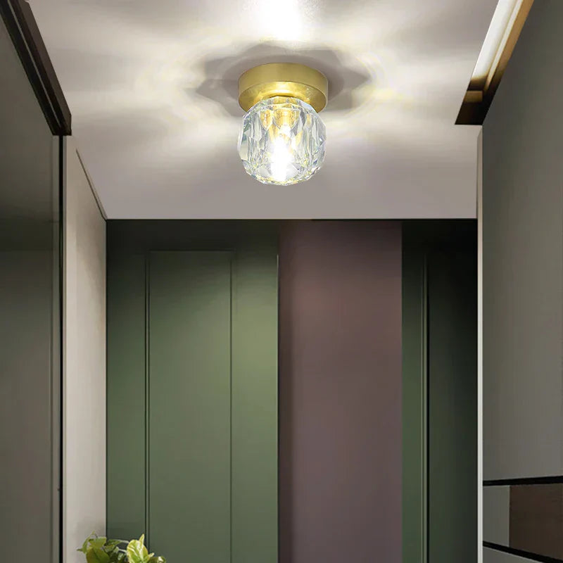 DecorBites™ Crystal LED Ceiling Light Modern Gold Living Room Indoor Lighting Fixture
