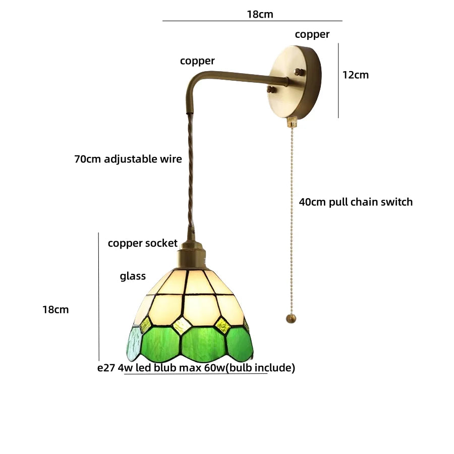 DecorBites™ Ceramic LED Wall Light Balcony Bedroom Kitchen Modern Bedside Lamp