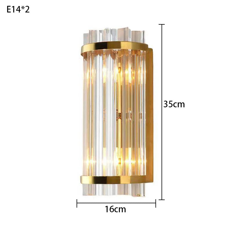 DecorBites™ Crystal Luxury Wall Lamp for Modern Bedroom, Living Room, Staircase - LED Indoor Lighting