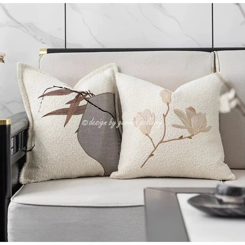 DecorBites™ Auspicious Clouds Jacquard Throw Pillow Cover-Luxury Decorative Cushion Case