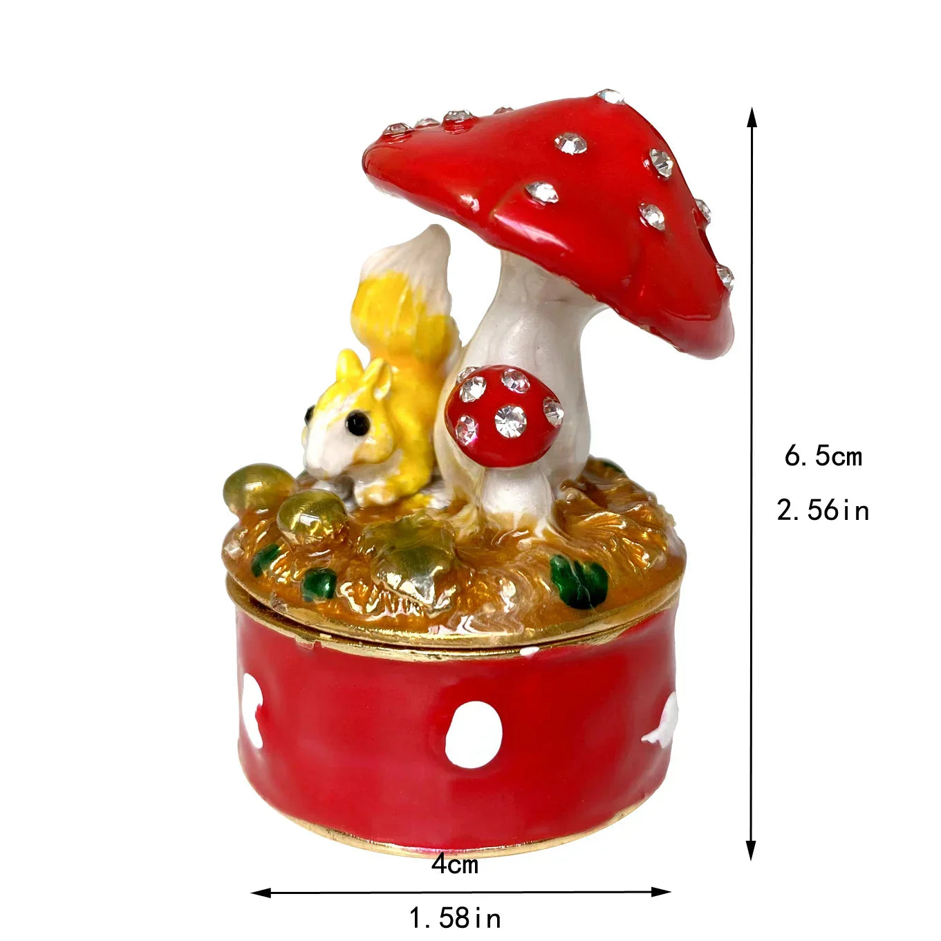 DecorBites™ Christmas Jewelry Trinket Box Wedding Ring Holder Dressing Table Decoration Gift