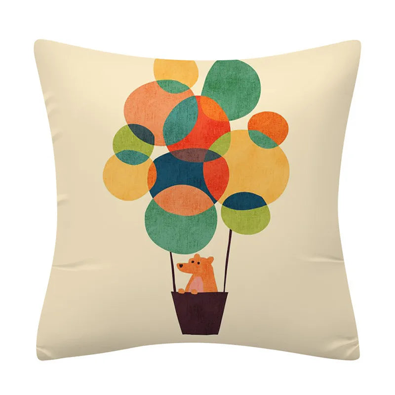 DecorBites™ Geometry Pattern Cushion Cover Polyester Cotton Sofa Pillowcase Home Decor