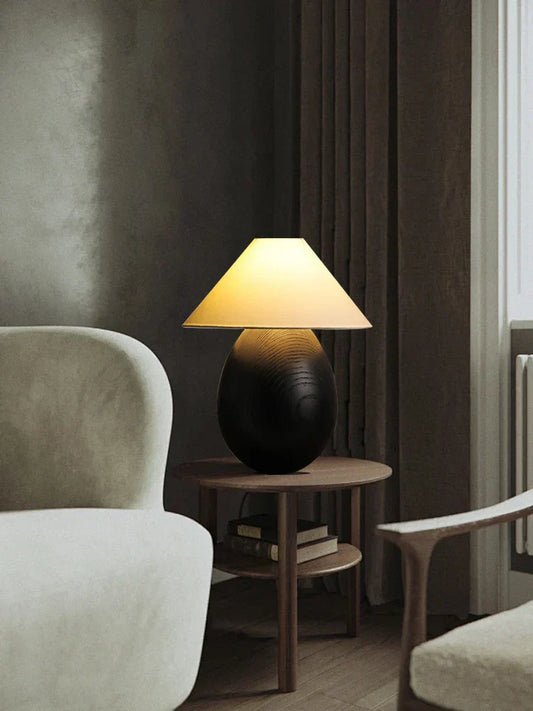 DecorBites™ Elegant Wood Table Lamp for Bedroom Office Decor