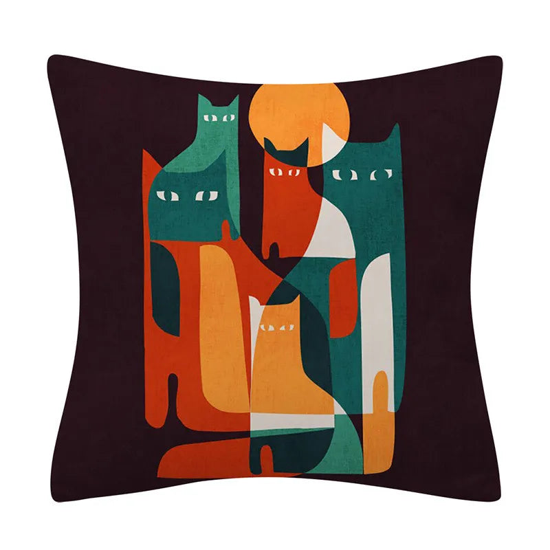 DecorBites™ Geometry Pattern Cushion Cover Polyester Cotton Sofa Pillowcase Home Decor