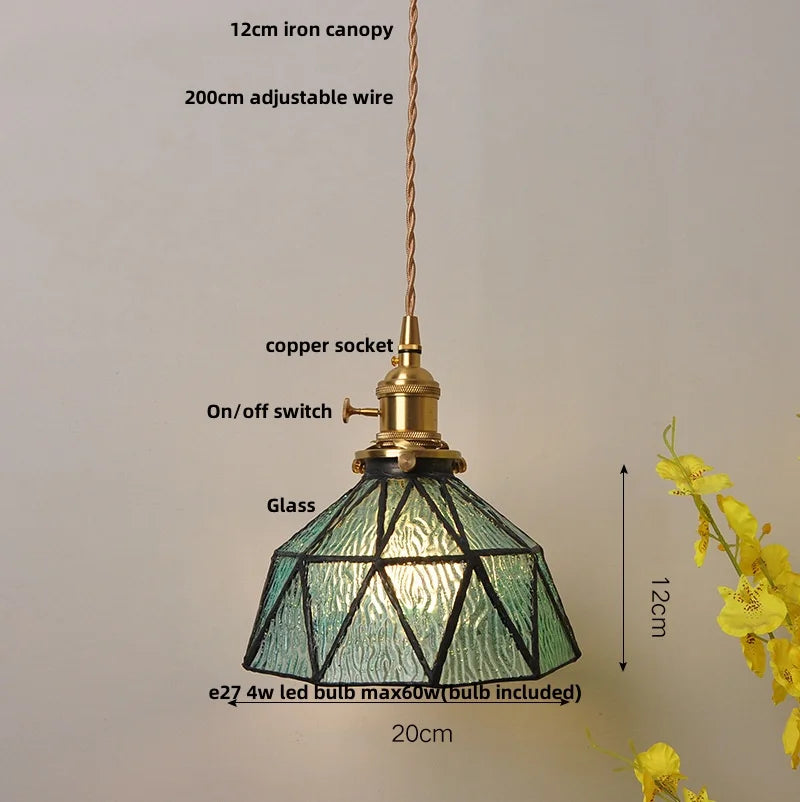DecorBites™ Glass Flower LED Pendant Light Fixture for Modern Luxury Home Decor