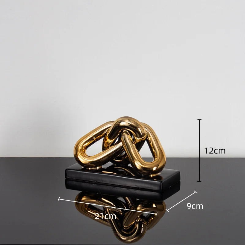 DecorBites™ Golden Chain Skeleton Lock Home Decoration Figurine