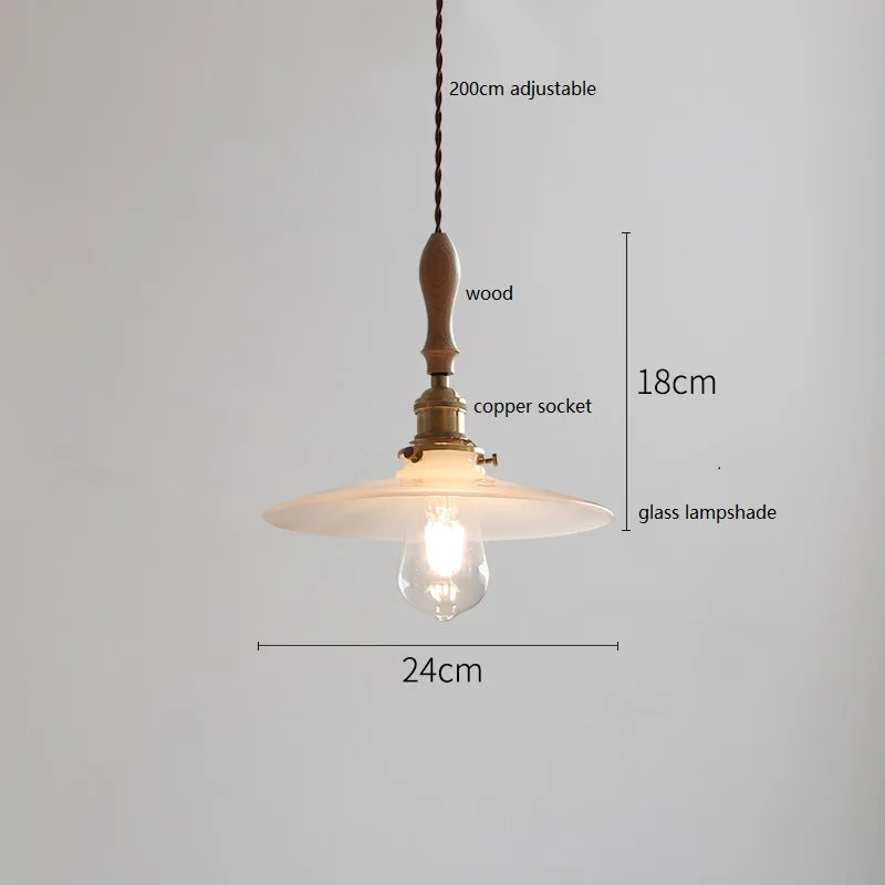 DecorBites™ Ceramic LED Pendant Light: 30CM, Home Decor, Bedroom, Living Room, Dinning, Wood & Copper Socket