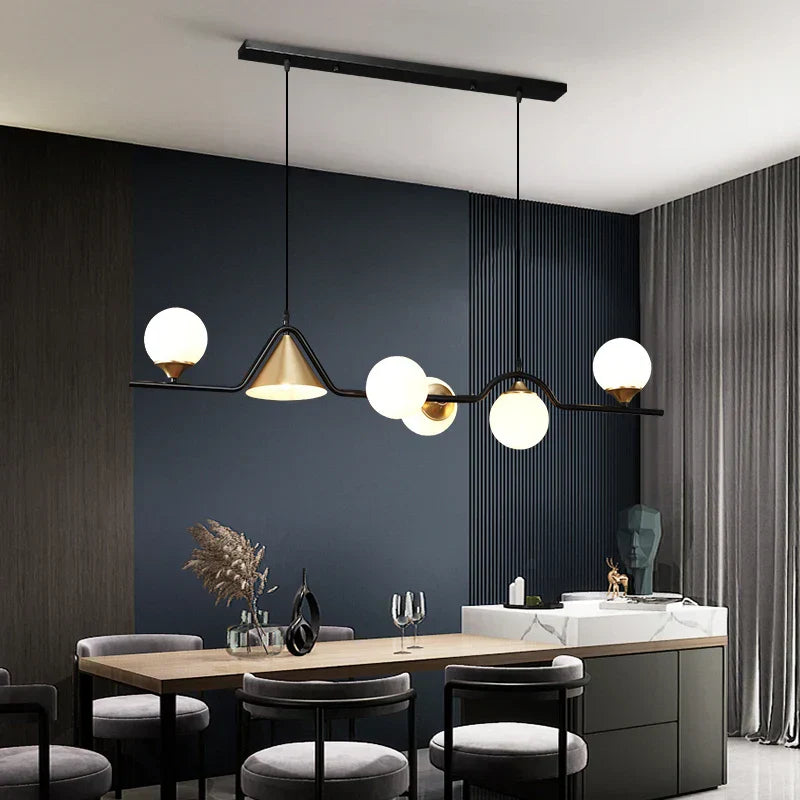 DecorBites™ Linear Hanging Lamp Minimalist Chandelier Modern Nordic Dining Table Lantern