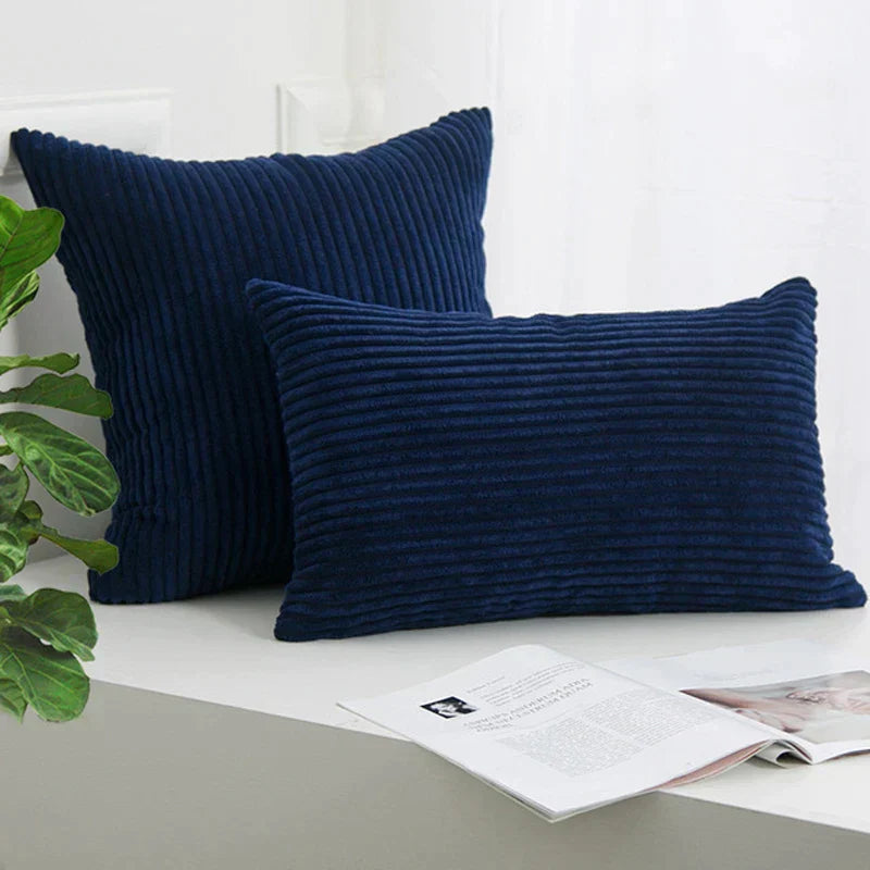 DecorBites™ Corduroy Striped Cushion Cover 30-60cm Soft Comfortable Throw Pillow Case Home Decor