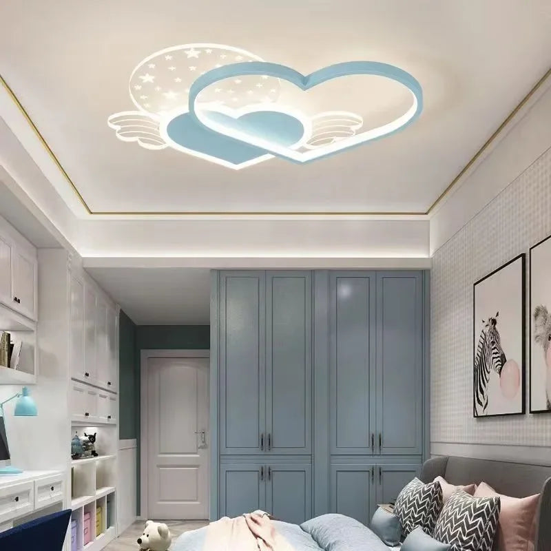 DecorBites™ Children's Love LED Chandelier: Kids Room Bedroom Lighting Fixture