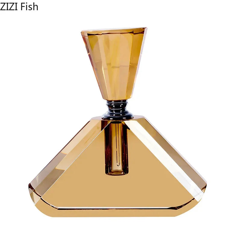 DecorBites™ Amber Crystal Perfume Bottle - Creative Aromatherapy Essential Oil Container