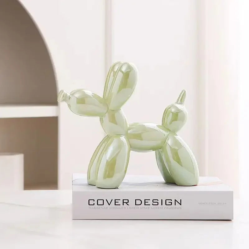DecorBites™ Balloon Dog Ceramic Sculpture Ornament for Home Office Decor & Gifts