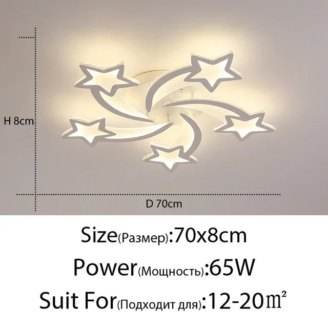 DecorBites™ LED Acrylic Chandelier Lights with Remote for Home Indoor Lighting