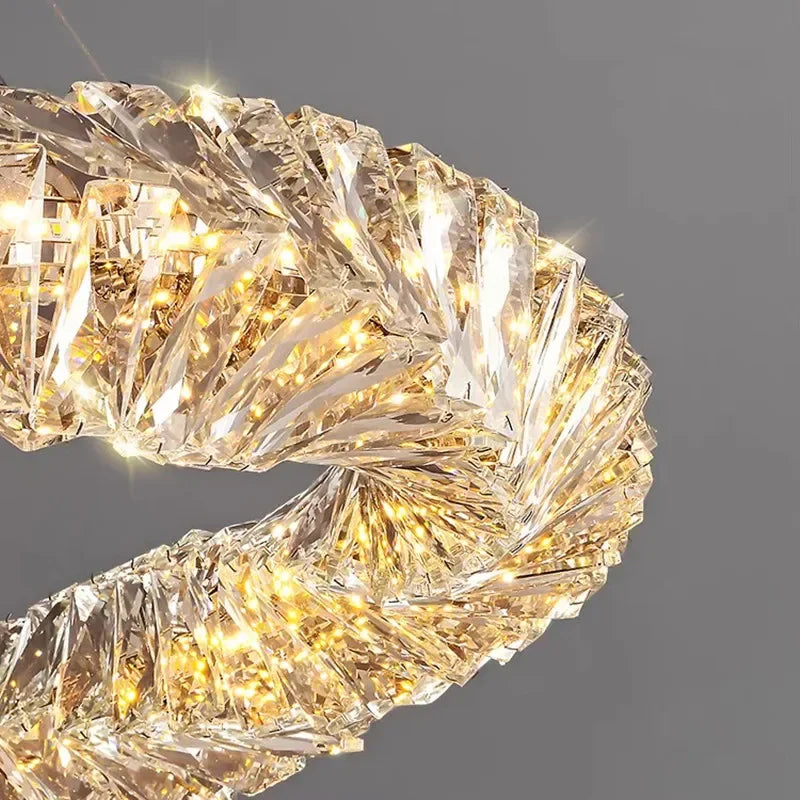 DecorBites™ Crystal LED Pendant Lights | Dimmable Ring Hanging Lamp | Modern Luxury Decor Fixtures