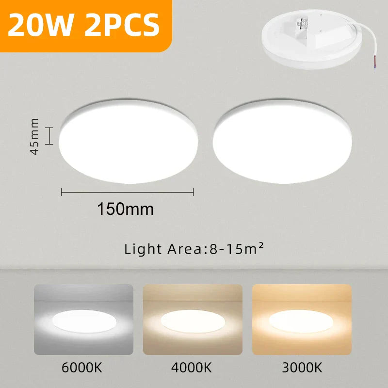 DecorBites™ LED Ceiling Chandelier: Modern 220V Living Room Light Fixture with Ultrathin Design