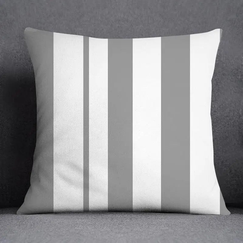 DecorBites™ Geometric Floral Print Lumbar Pillow Case 45X45cm Sofa Cushion Cover