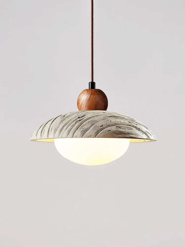 DecorBites™ Cement Pendant Chandelier: Wabi-sabi Style Round Dining Table Lighting Fixture