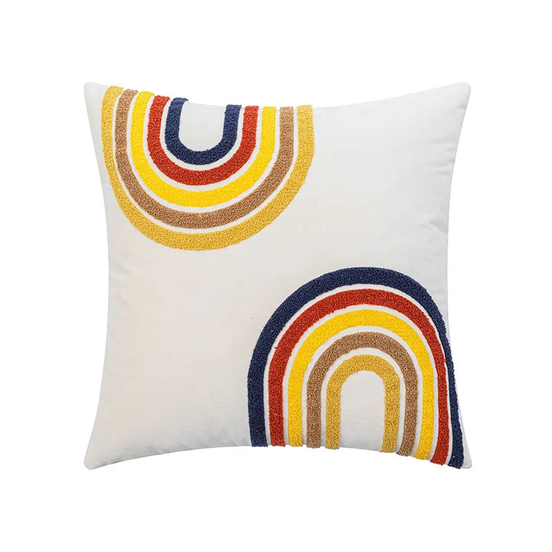 DecorBites™ Cartoon Abstract Embroidery Cushion Cover 45*45 Soft Velvet Throw Pillow Case