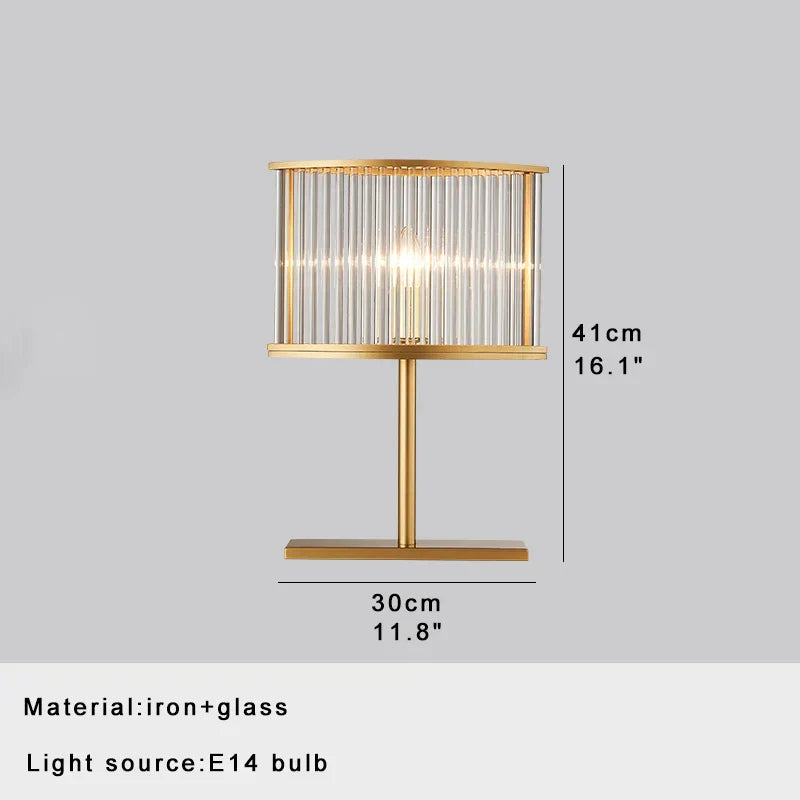 DecorBites™ Crystal Bar Table Lamp Luxury Dimmable 2700K Desk Light Elegant Home Decor