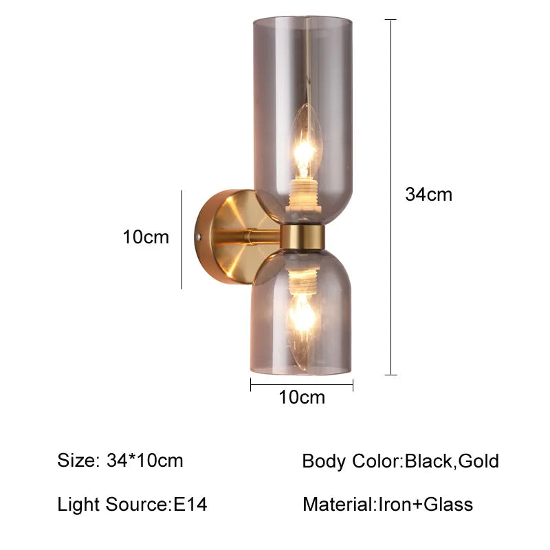 DecorBites™ Glass Ball LED Wall Lamps - Nordic Modern Wall Lights for Bedroom, Bathroom, Staircases