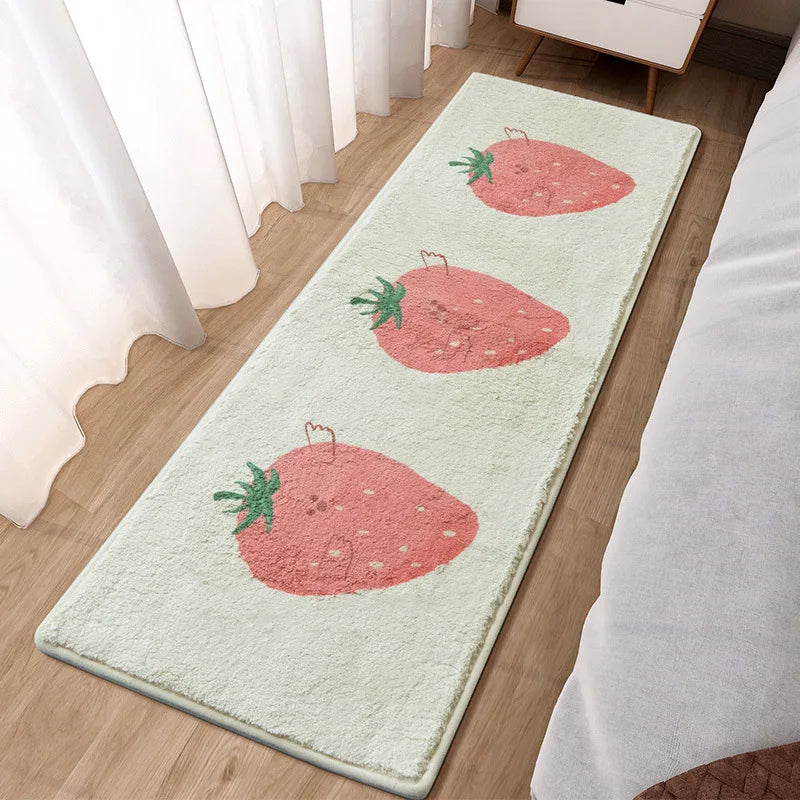 DecorBites™ Lovely Rabbit Pink Bedside Rug for Girls Children Bed Room