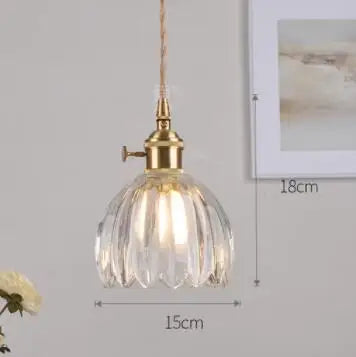 DecorBites™ Blue Glass Pendant Lights - Bedroom Dinning Living Room Fixtures