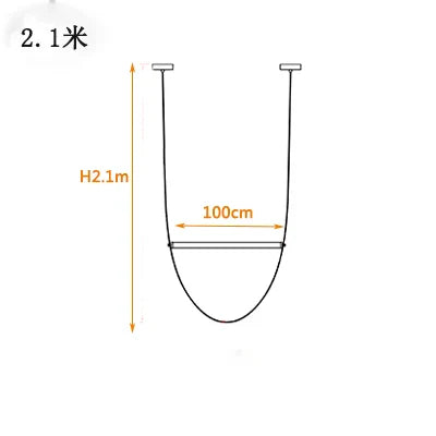 DecorBites™ Leather Belt Chandelier: Modern Glass Tube Designer Lighting for Home, Restaurant & Villa