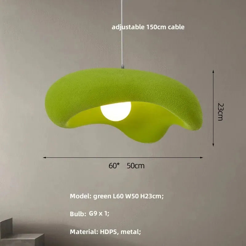 DecorBites™ Creamy Style Resin Pendant Light, G9 LED, Dining Room & Kitchen Island Decor