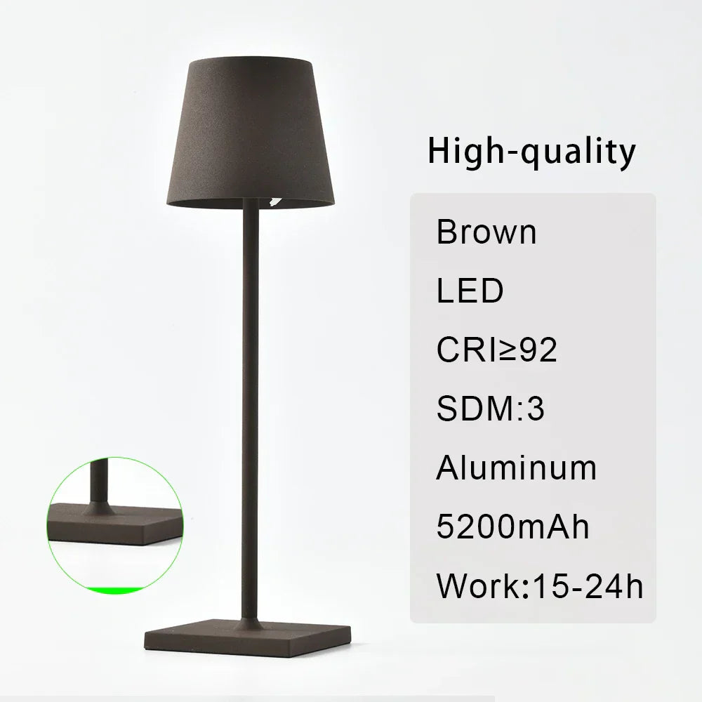DecorBites™ Acrylic Crystal Art LED Table Lamp - Rechargeable Cordless Design