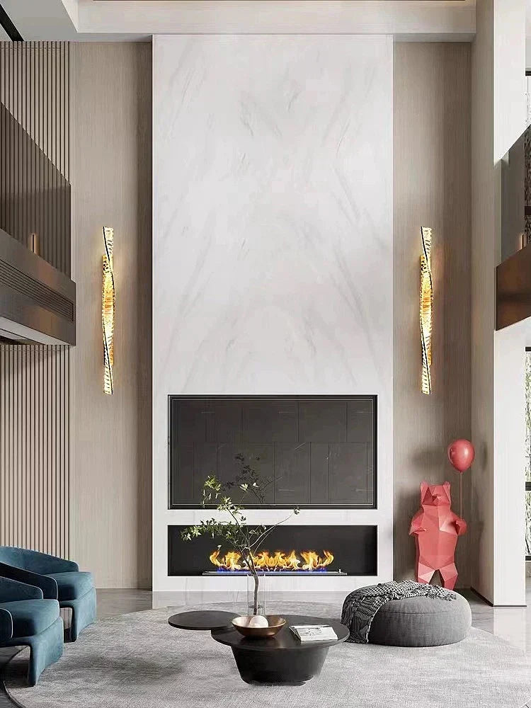 DecorBites™ Crystal LED Wall Sconce - Golden Bedroom Bathroom Living Room Mirror Decorluxury Wall Lamp