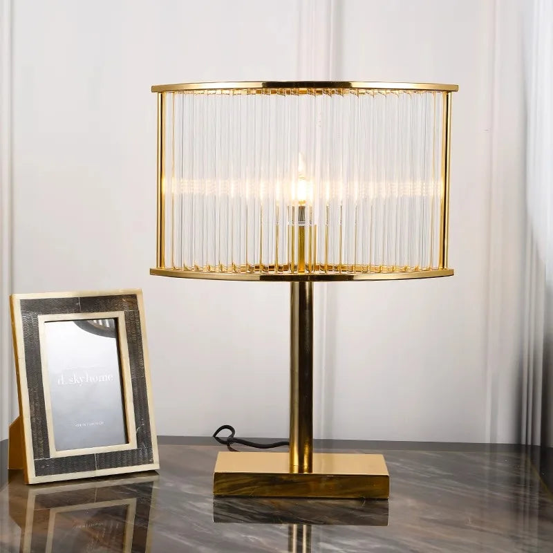 DecorBites™ Crystal Bar Table Lamp Luxury Dimmable 2700K Desk Light Elegant Home Decor