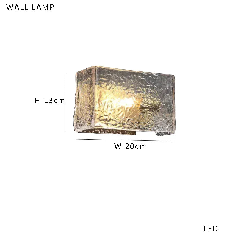 DecorBites™ Amber Glass Table Lamp: Nordic Minimalist LED Nightstand Decor