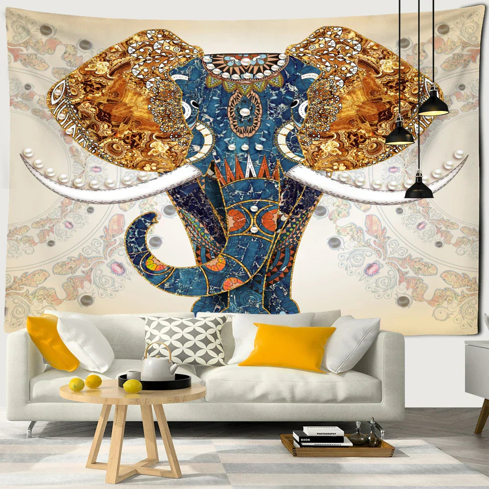 DecorBites™ Elephant Mandala Tapestry Tree of Life Wall Hanging Psychedelic Witchcraft Home Decor
