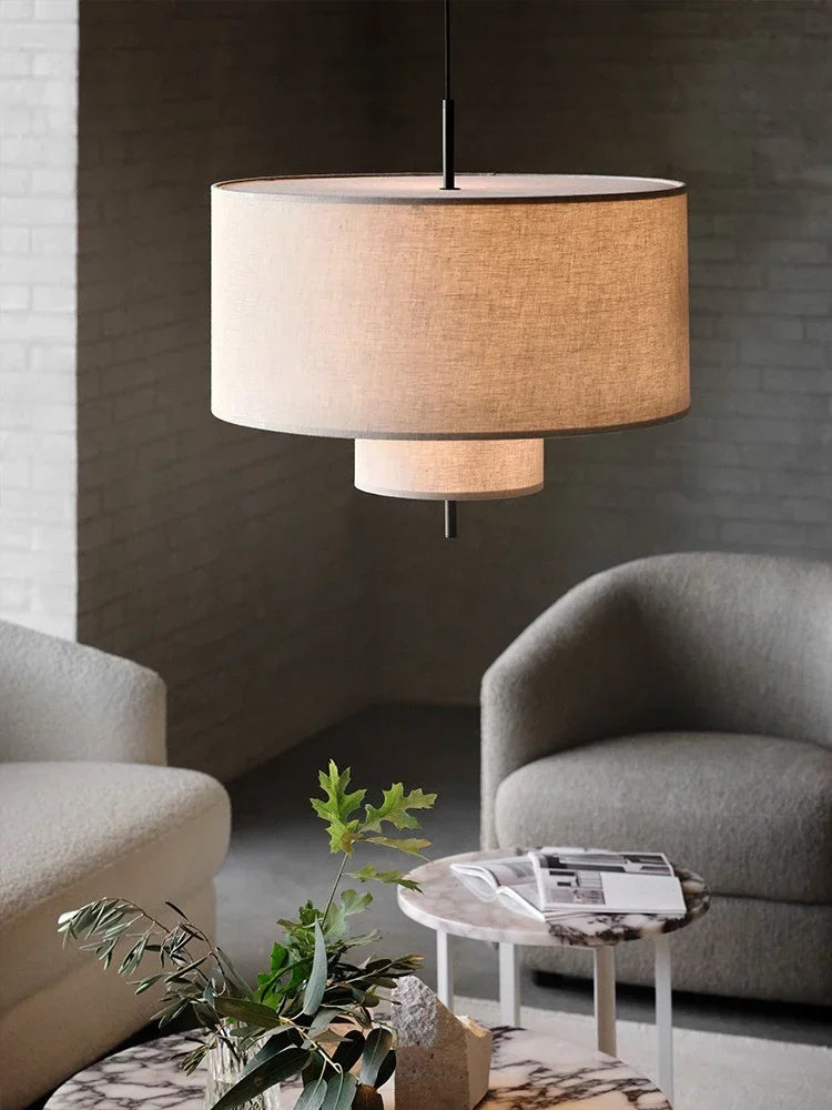 DecorBites™ Bohemian Wabi Sabi Fabric Pendant Lamps for Home, Office, and Hospitality