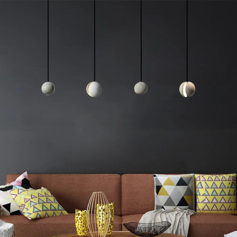 DecorBites™ Cement Pendant Light: Industrial Nordic Retro Chandelier for Hotel Restaurant Bar