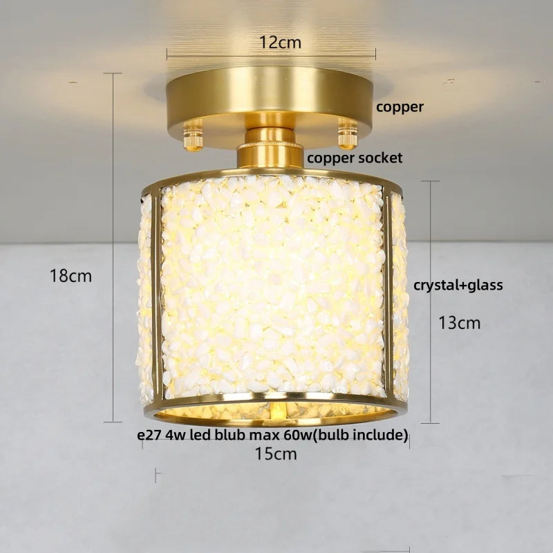 DecorBites™ Column Glass Crystal Ceiling Light for Nordic Modern Home Decor