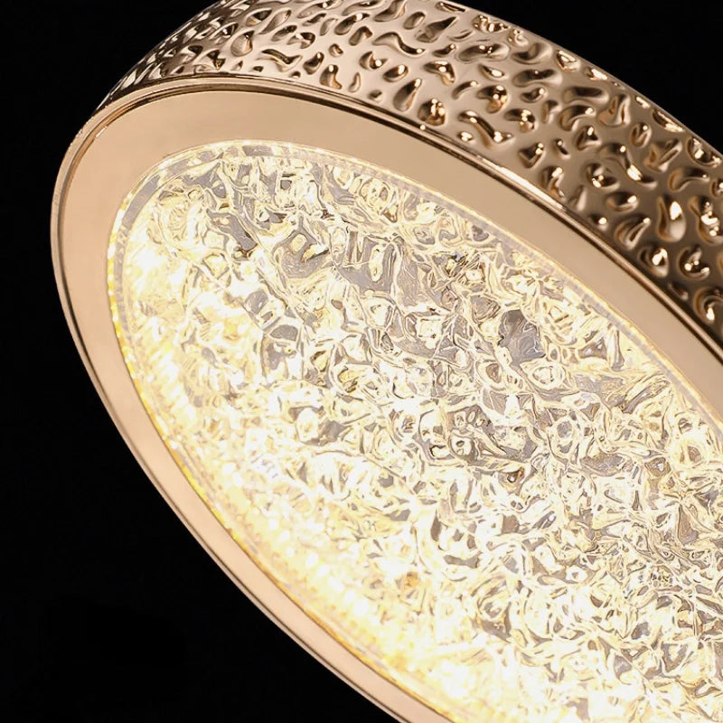 DecorBites™ Crystal Ring Pendant Light - Rotatable Luxury Chandelier for Bedroom Decor