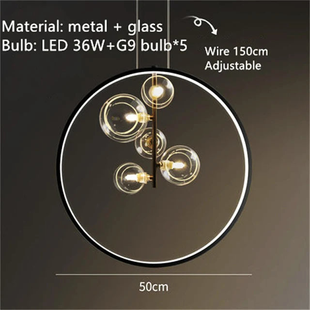DecorBites™ Branching Bubbles Chandelier in Black and Gold for Modern Dining Room