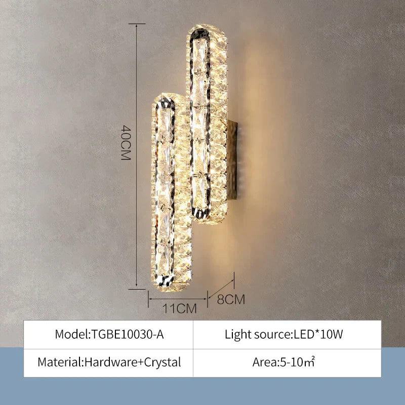 DecorBites™ Crystal Chandelier Lights for Living Dining Bedroom LED Dimmable Lustre Lighting