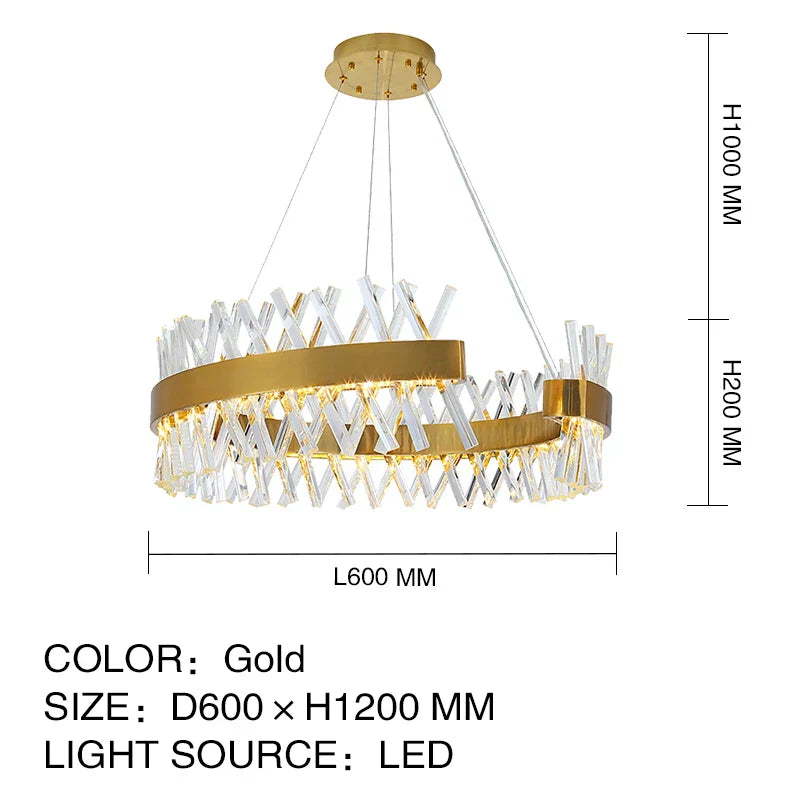 DecorBites™ Contemporary LED Crystal Chandelier for Hotel, Wedding, and Living Room
