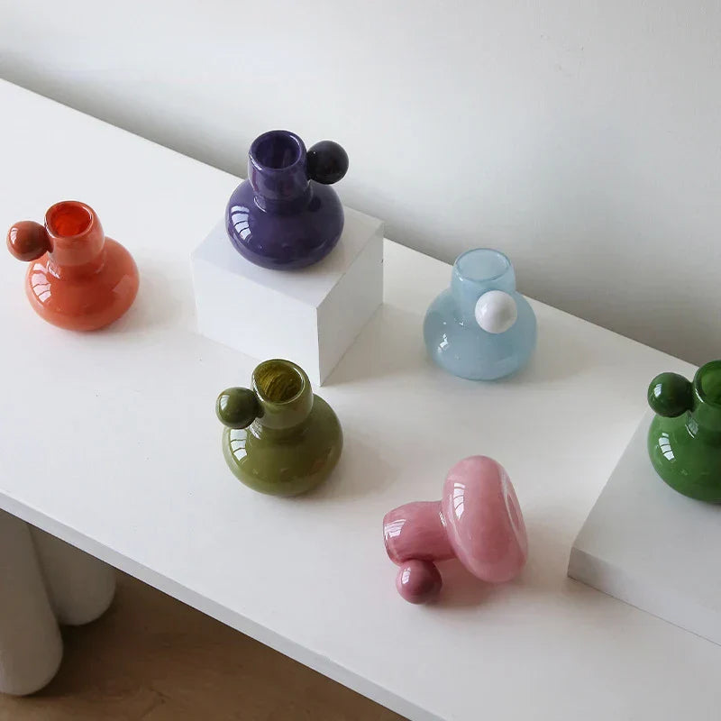 DecorBites™ Cute Glass Ball Candle Holder Home Decor Aromatherapy Candelabrum